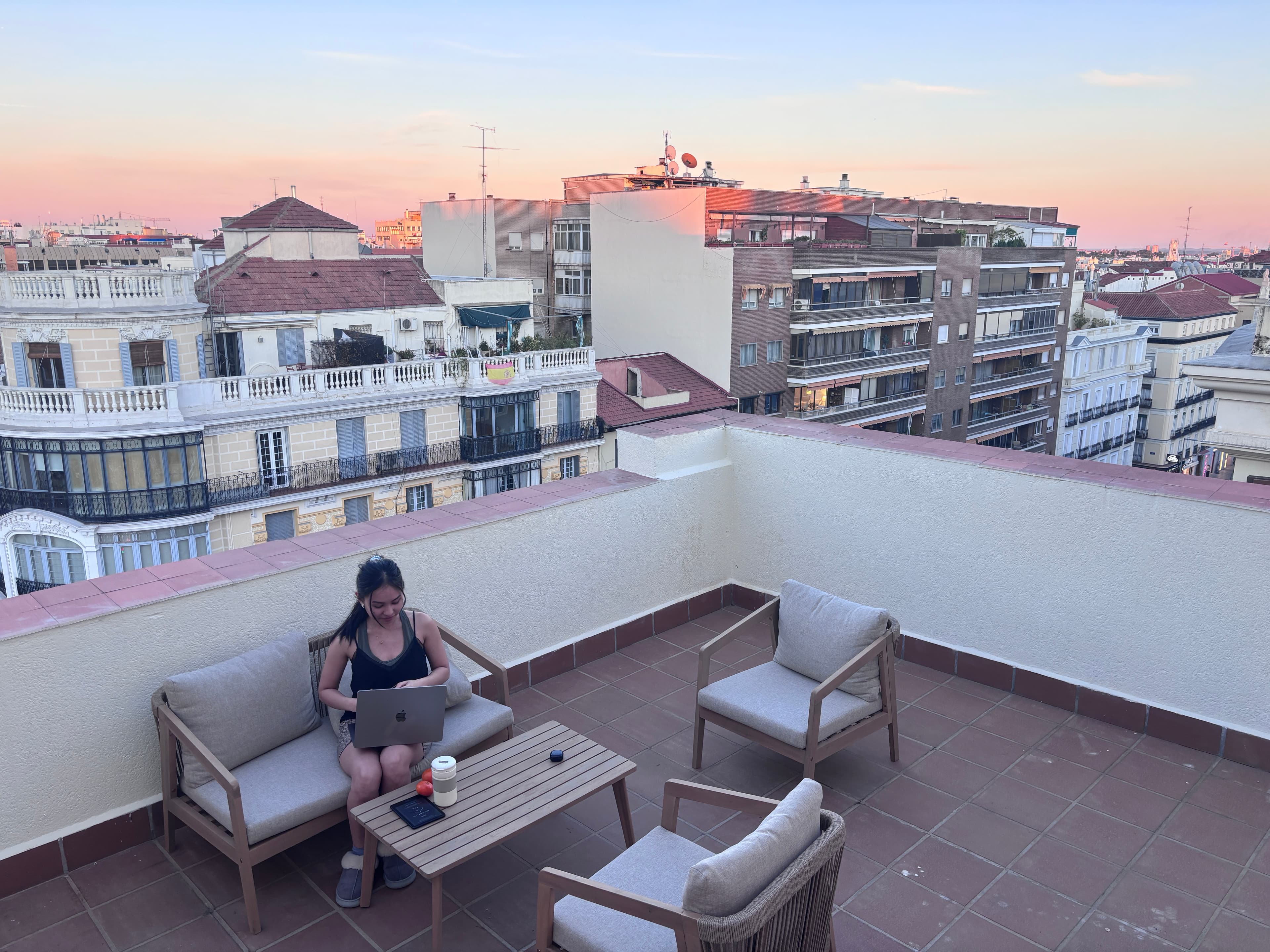 Sunset from the terrace