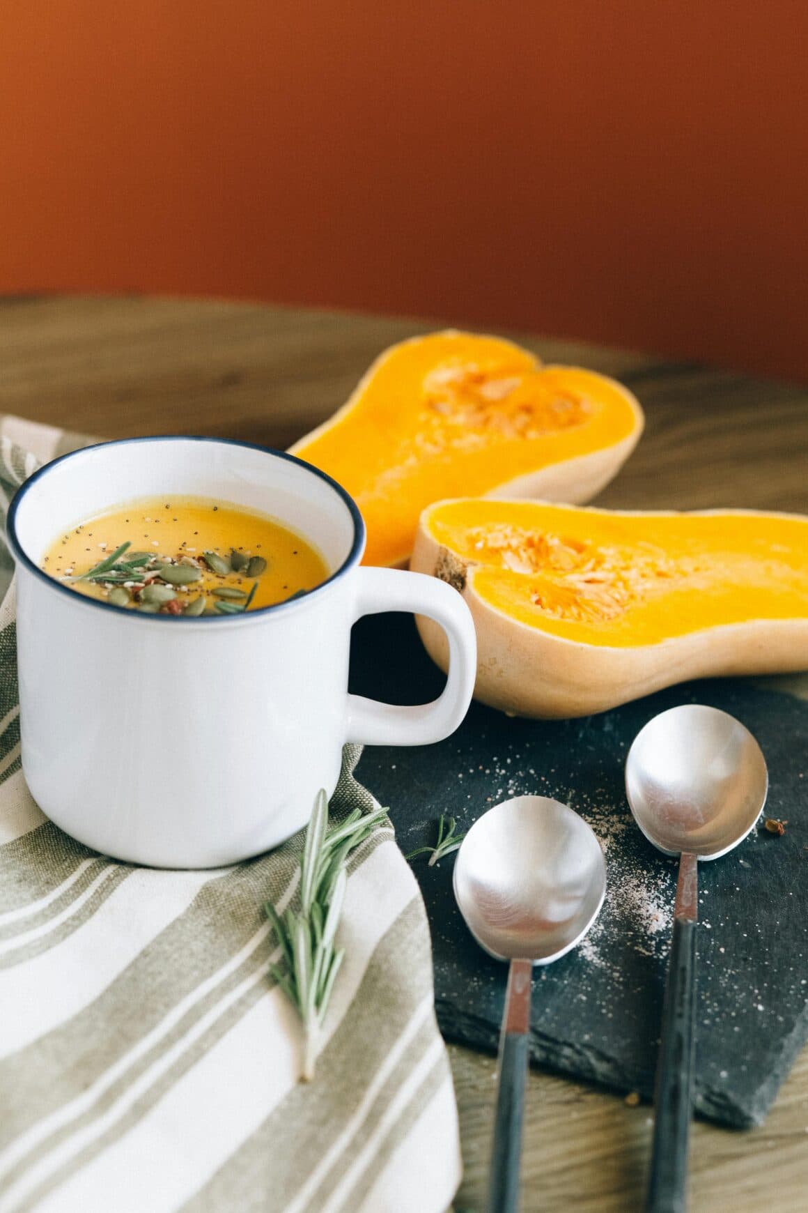 Butternut squash soup ~ cozy fall recipe