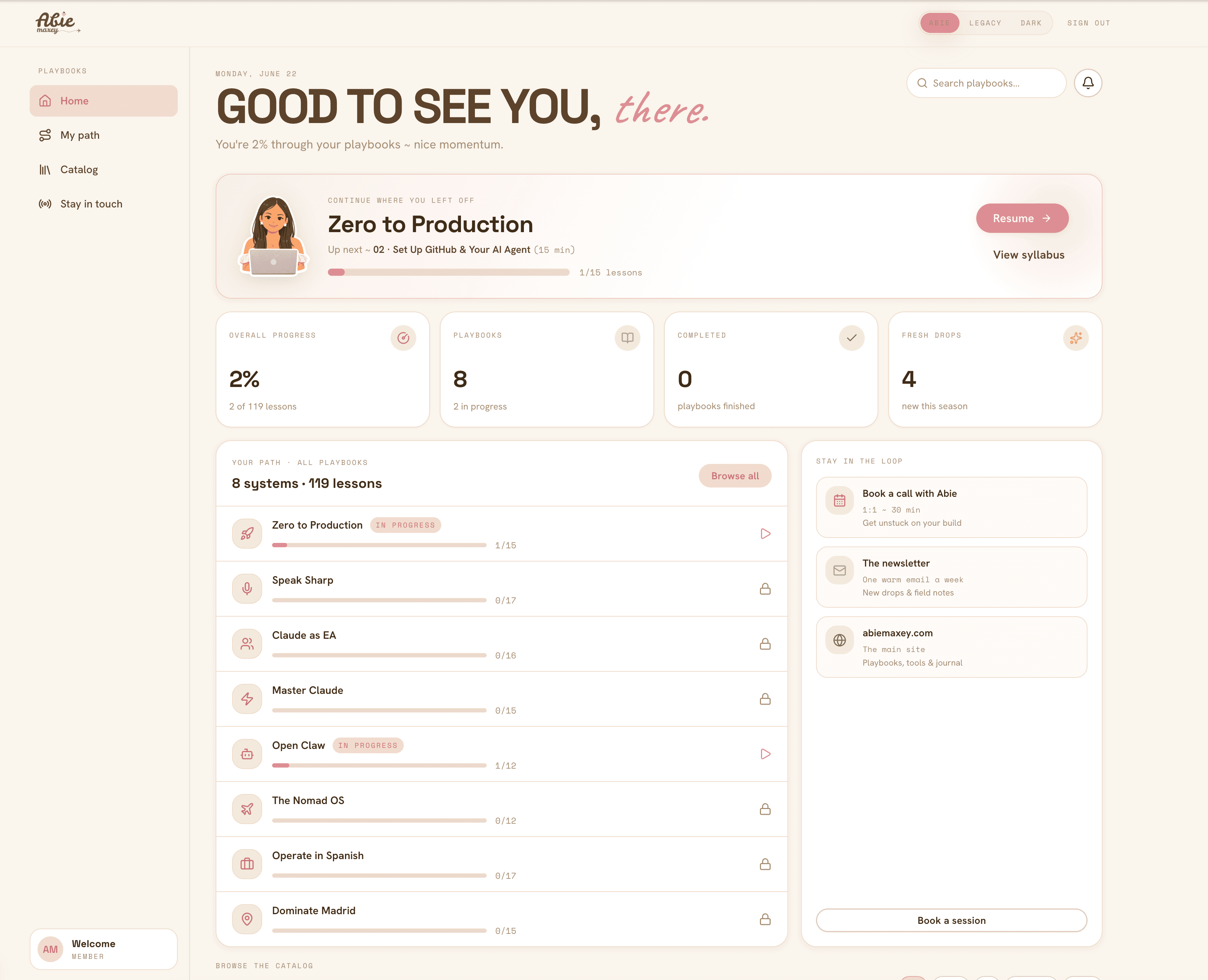 Interactive Learning Portal screenshot