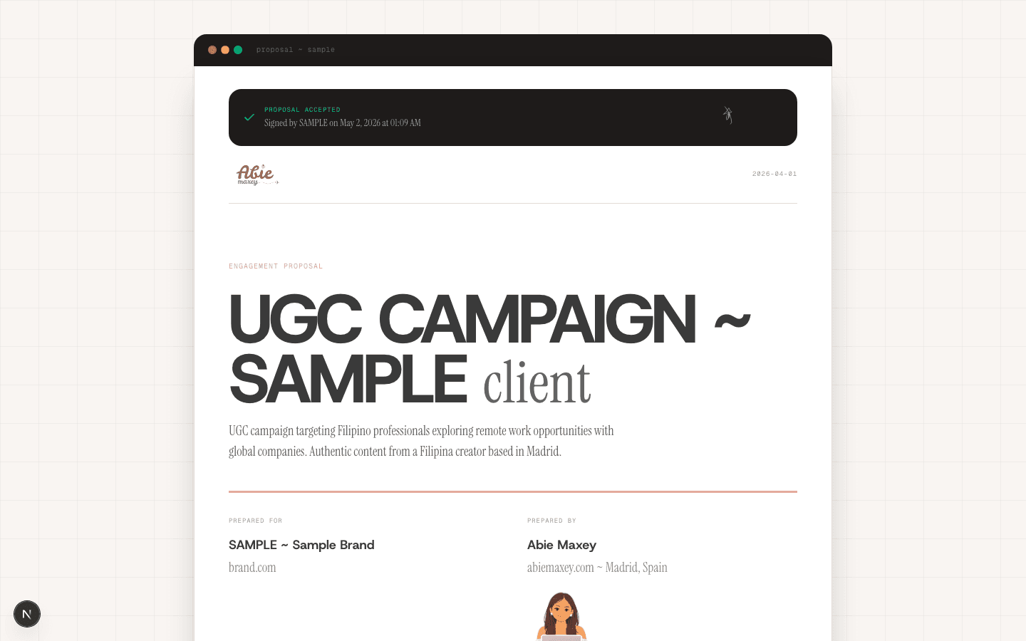 Proposal system